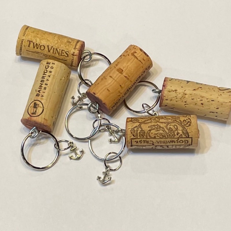 Wine Cork Keychain - Etsy