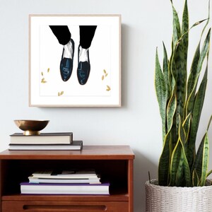 Black Shoes Fashion Illustration Print of Original Artwork by | Etsy