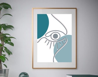 Nazar Dictionary Definition Minimalist Wall Art Modern Framed Print Funny