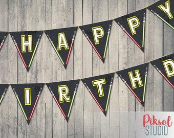 Star Wars DIY Banner, Birthday digital printable banner