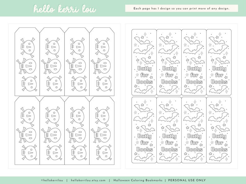 Reading Printable Coloring Bookmarks for Adults &amp; Kids, Library Gifts ...