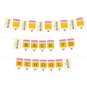 2-in-1 Back to School Printable Banner - for decorating wall and includes bunting banner instant download pennant flag banner