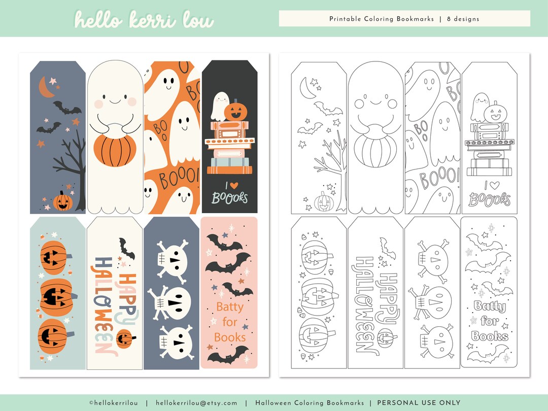 Reading Printable Coloring Bookmarks for Adults &amp; Kids, Library Gifts ...