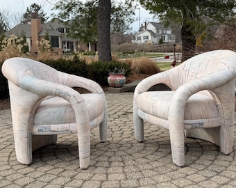 Pair of Vladimir Kagan Sculptural Lounge Chairs