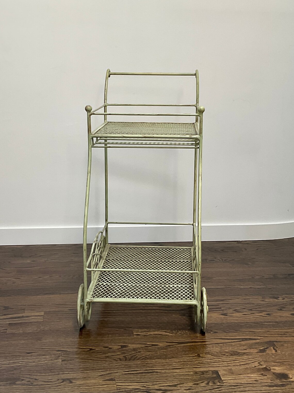 Mid Century Russell Woodard Wrought Iron Bar Cart Etsy