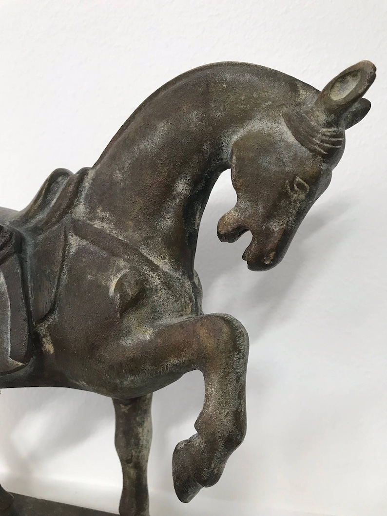 Vintage Bronze Chinese Tang Dynasty Horse Statue Etsy