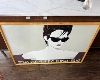 80s Patrick Nagel “sunglasses” Silver Foil Signed Print - Etsy