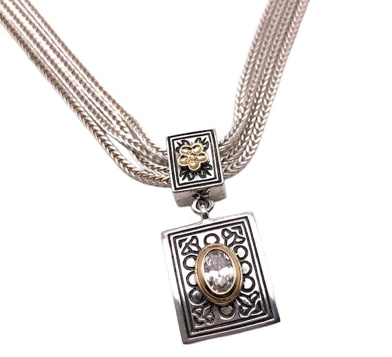 Buy Vintage Sterling Silver Ukraine Pendant Necklace With Heavy