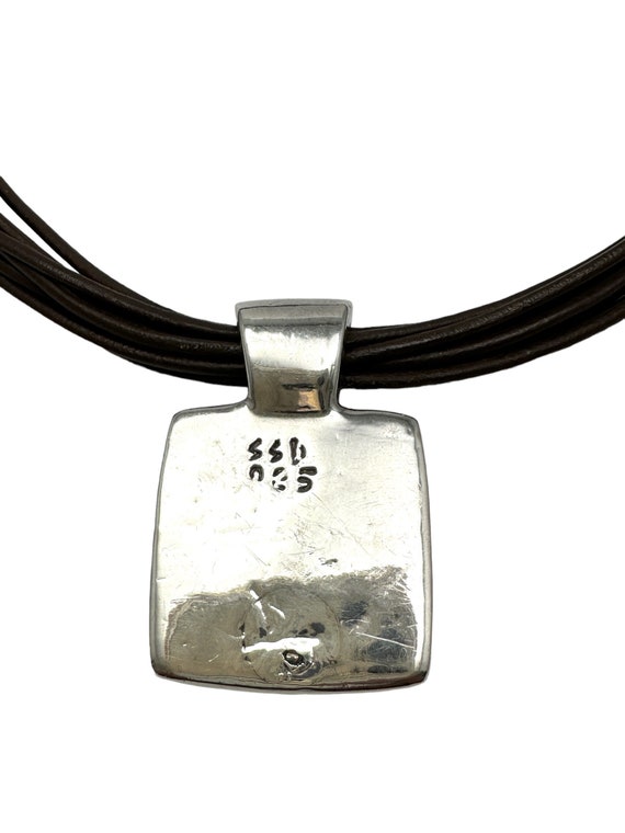 Square statement necklaces, solid sterling silver… - image 3
