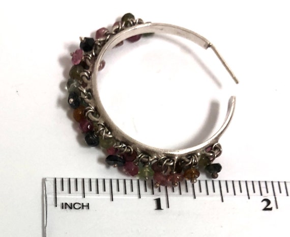 Tourmaline hoop earrings, sterling silver tourmal… - image 5