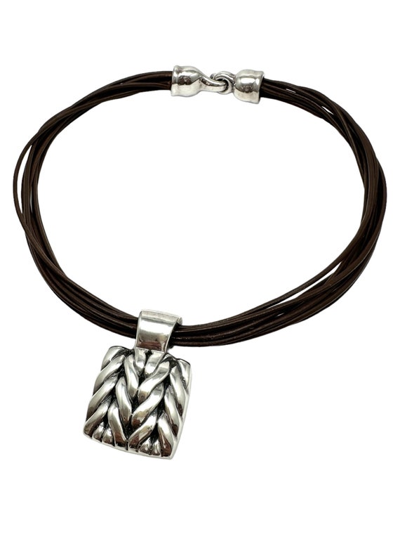 Square statement necklaces, solid sterling silver… - image 5