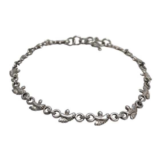 Prana Dots Good Luck Bracelet Sterling Silver / Medium 6-7