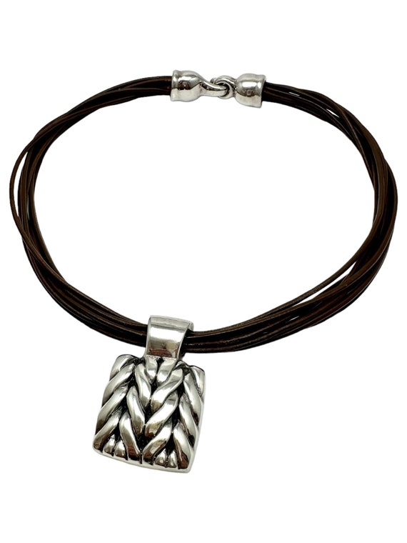 Square statement necklaces, solid sterling silver… - image 7