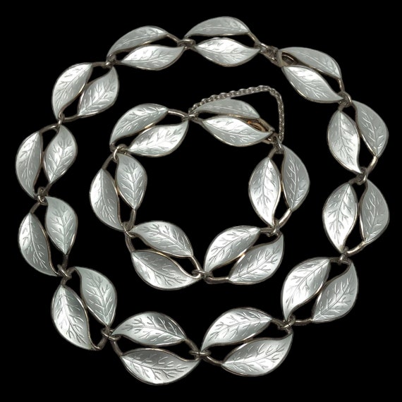 Vintage David Andersen leaf link Bracelet/necklac… - image 3