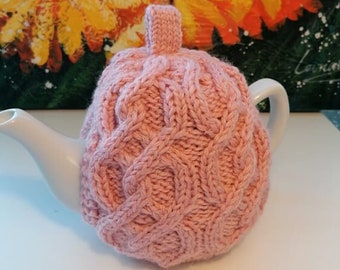 Aran Teapot Cozy / wool teapot cozy / Hand knitted tea cosy