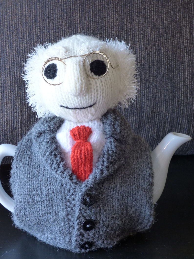 Michael D Higgins teapot cosy/ Knitted teapot cosy/ Michael tea Higgins cosy/ Handmade teapot cozy image 1