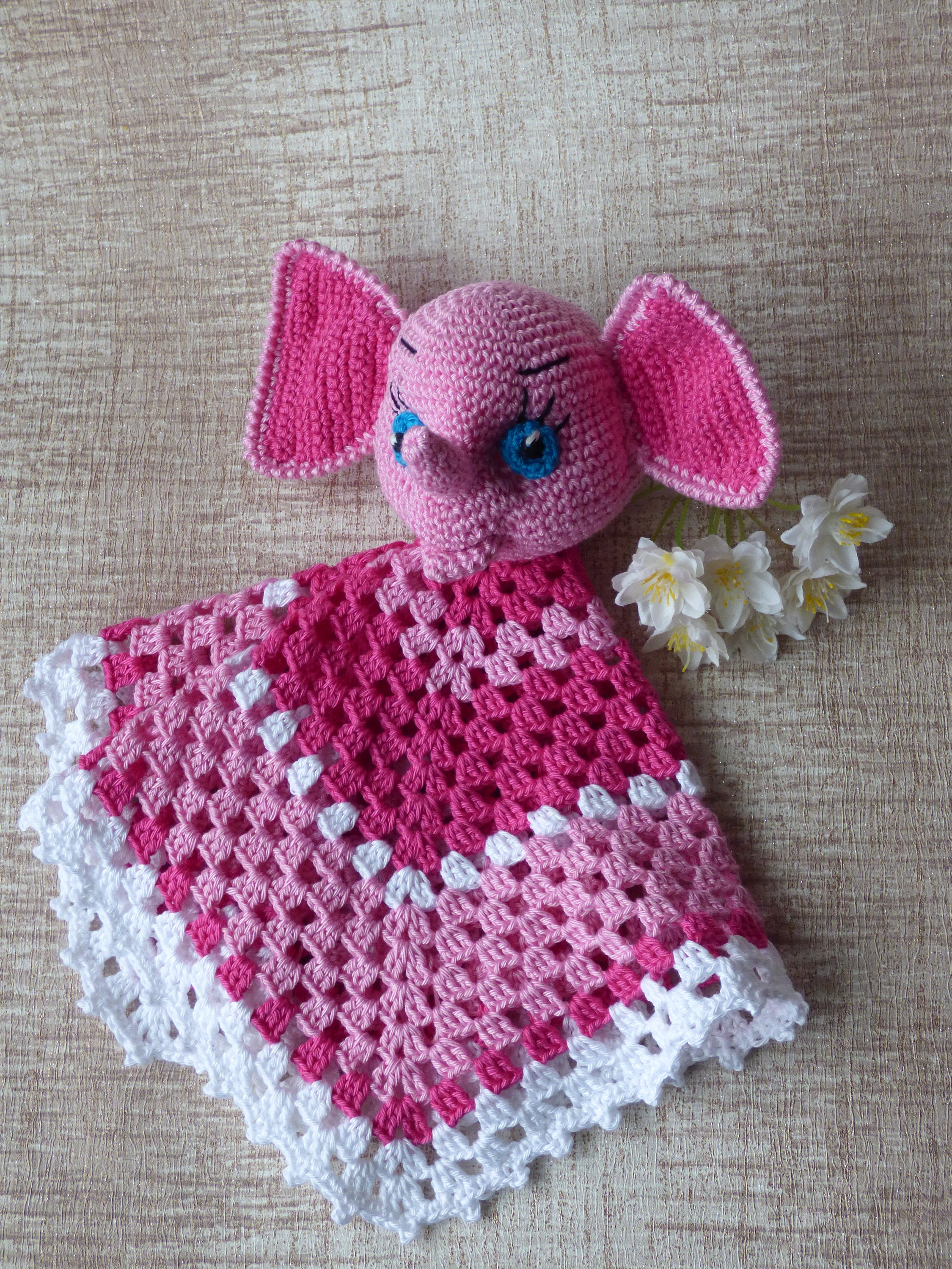 Elephant baby security blanket sale