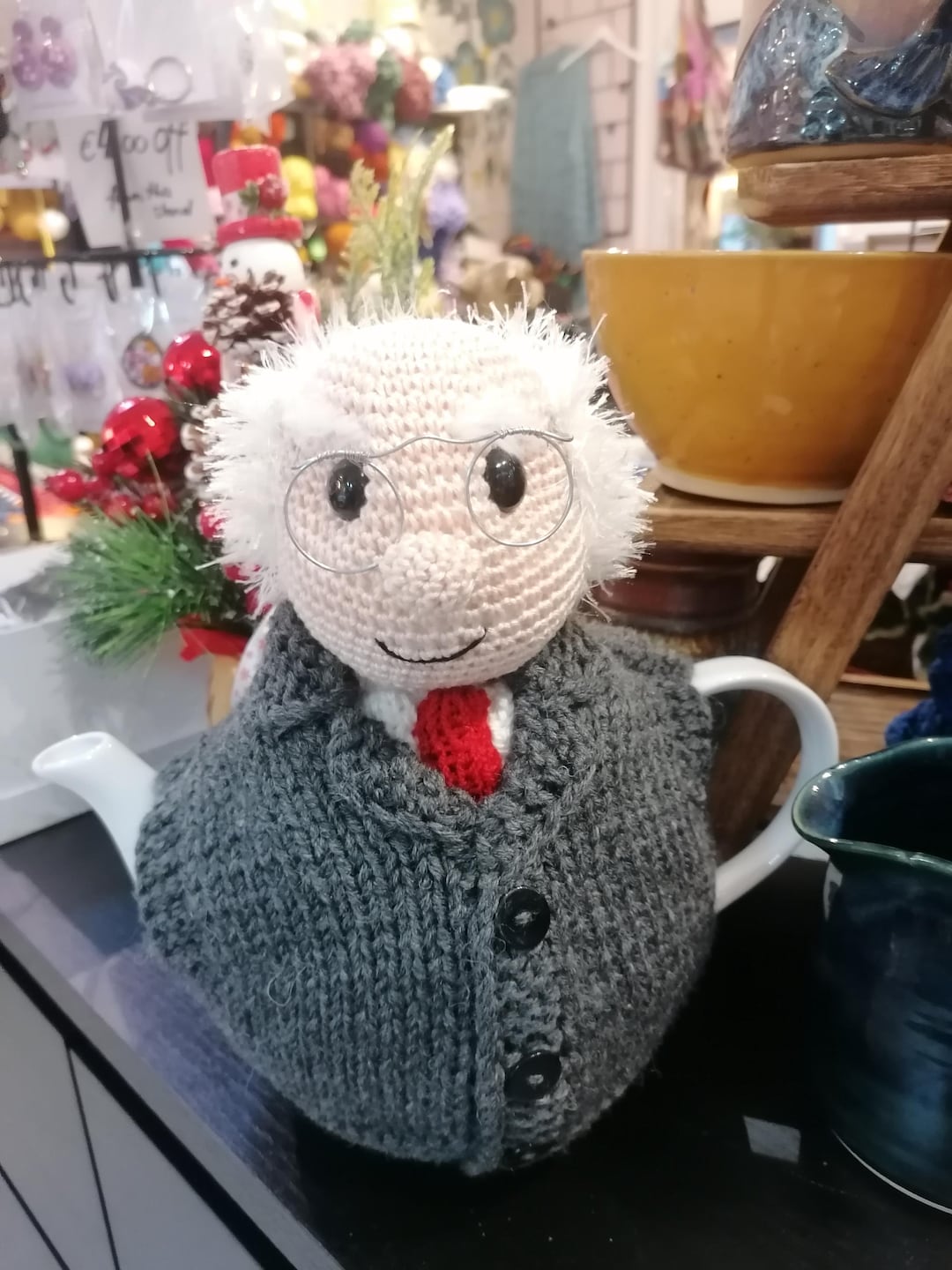Michael D Higgins Teapot Cosy/ Knitted Teapot Cosy/ Michael Tea