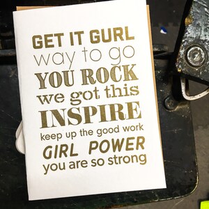 Girl power card
