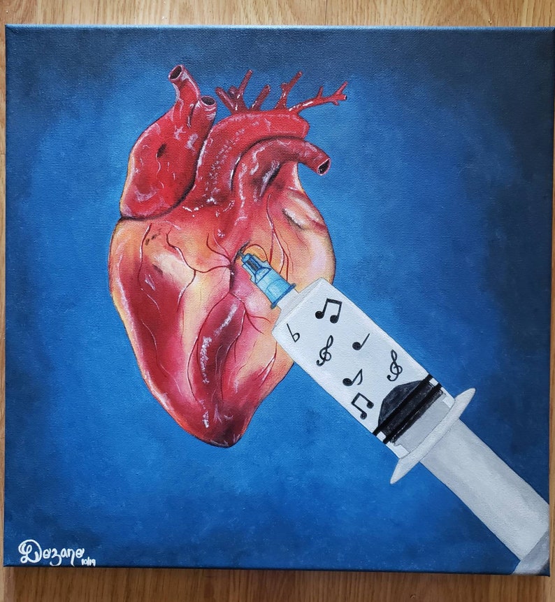 Original painting Adrenaline shot Etsy