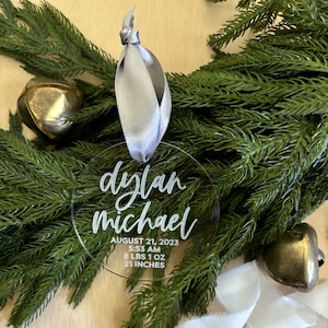 Baby Birth Stats Ornament | Baby Ornament | Birth Ornament | New Baby Ornament | Personalized Baby Ornament | Baby’s First Christmas
