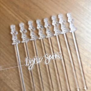 Custom Drink Stir Sticks | Personalized Drink Stirrers | Cocktail Stir Sticks | Swizzle Sticks | Wedding Drink Stirrers | Engagement Party