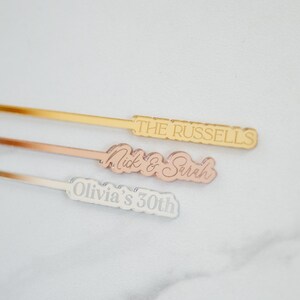 Personalized Cocktail Garnish Picks – Custom Acrylic Party Drink Toppers image 7