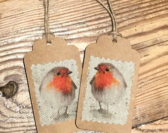 Robin gift tags , present gift tag, remembrance/condolence gift, Eco friendly, birthday gift tag, Christmas present wrapping