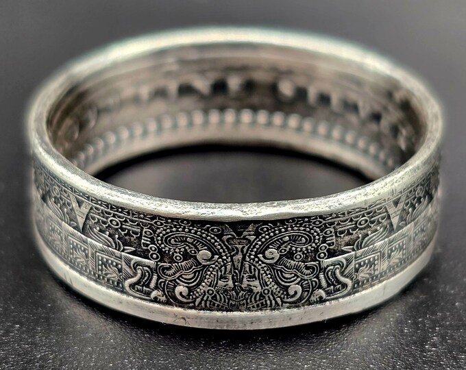 Aztec Calendar Handmade Coin Ring - 99.9% Pure Silver - Etsy