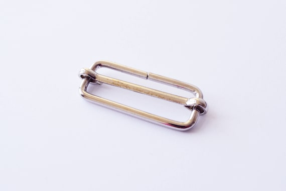 Buy Bag Strap Slider Adjuster 50mm Rectangular Metal Nickel Part