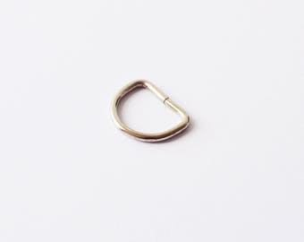 D ring loop ring webbing 20mm strapping leather bag craft metal nickel part for sewing bag straps