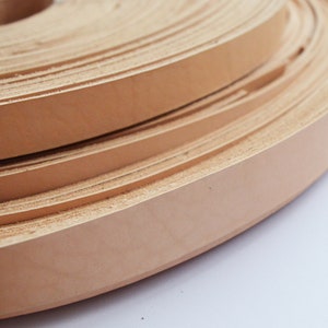 Beige natural leather 25mm cow leather strap genuine real leather craft leathermaking webbing strapping