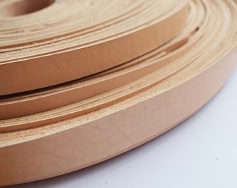 Beige natuurlijk leer 25mm koe lederen band echt echt leer ambachtelijk leren maken webbing omsnoering