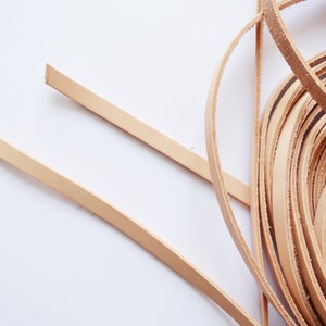 SALE Beige natural leather 10mm cow leather strap genuine real leather craft leathermaking webbing strapping