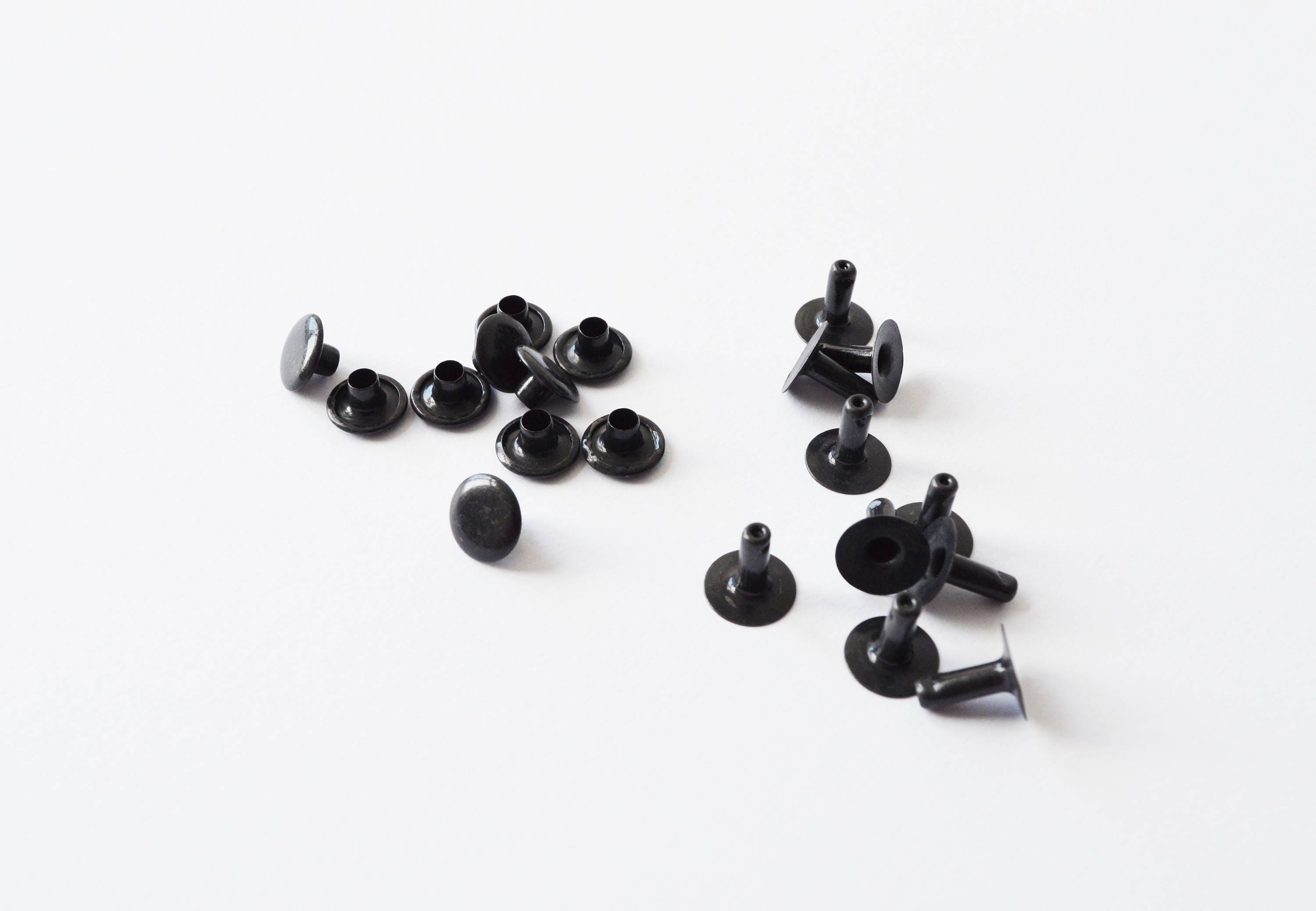 Black Rivets 9mm Studs Leather Craft Etsy