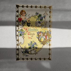 vintage gaufrage copr. Série de cartes postales E. Nash 1911 n° 30 - Ma Saint-Valentin pense à moi