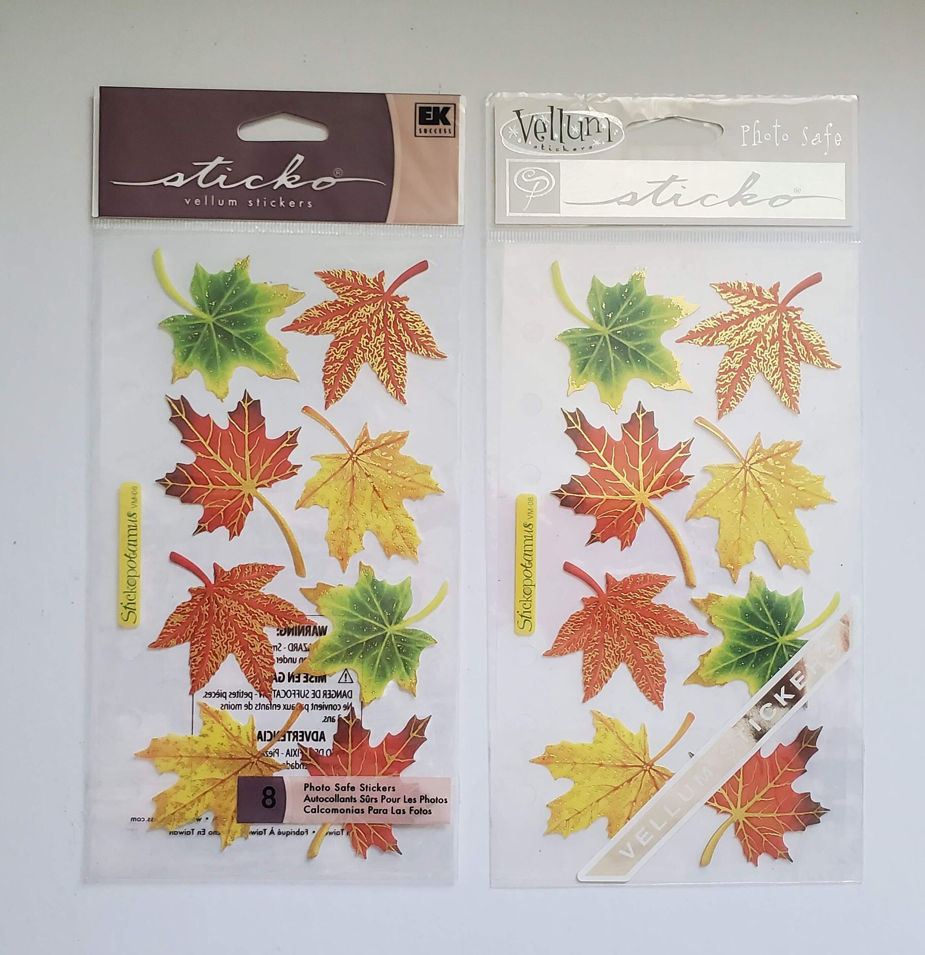 6 Pack Fall Themed Scrapbooking Stickers and Accents 130 Etsy