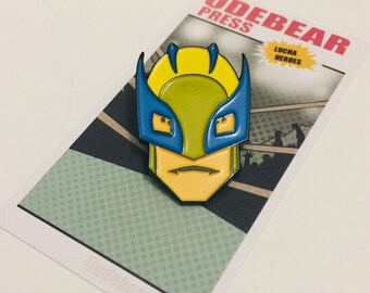 Lucha Heroes Wolverine Enamel Pin - Patrick Thomas Parnell x Odebear Press Lapel Pin