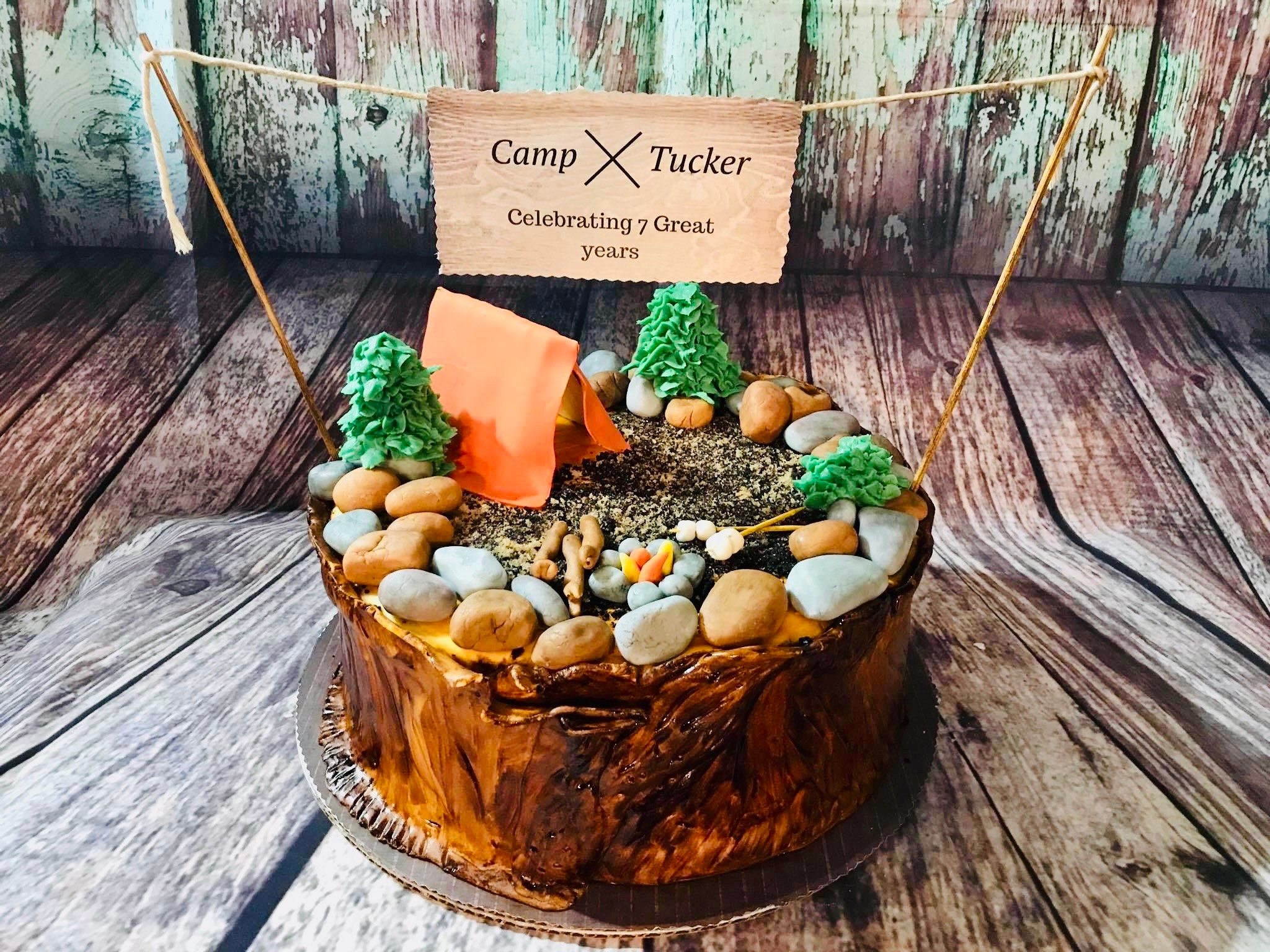 Camping Cake Topper 