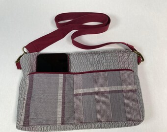 Handwoven - Handmade Silk & Cotton Small Handbag | Handmade Purse with Pockets | Gift for Her