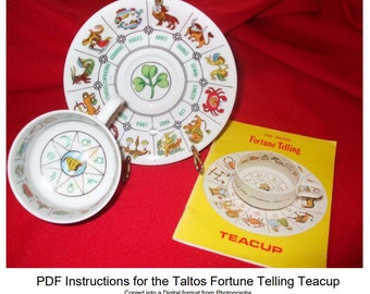 PDF Download of the Taltos Fortune Telling Teacup, Guide, Instructions, Fortune Telling, Tea Leaf Reading, Astrology, Symbols, Future, Game