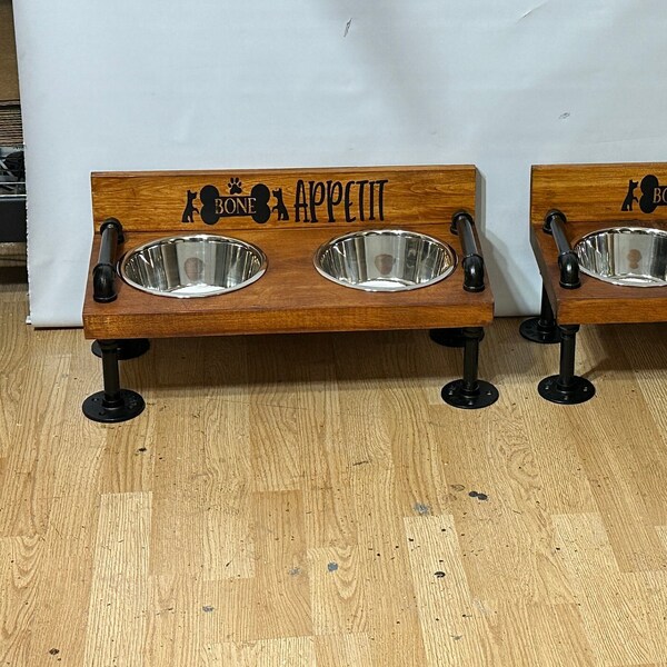 Dog Bowl With Backsplash Etsy