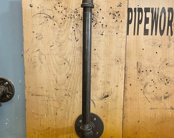 Hanging paper towel holder - industrial style -wall mount paper towel holder