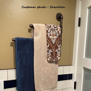 Swivel Pipe Towel Rack Steampunk swivel towel rack industrial style towel rack image 5