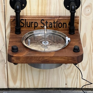 Slurp station floating water bowl - circulating water for your pup or kitty - stylish floating water bowl