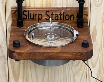 Slurp station floating water bowl - circulating water for your pup or kitty - stylish floating water bowl