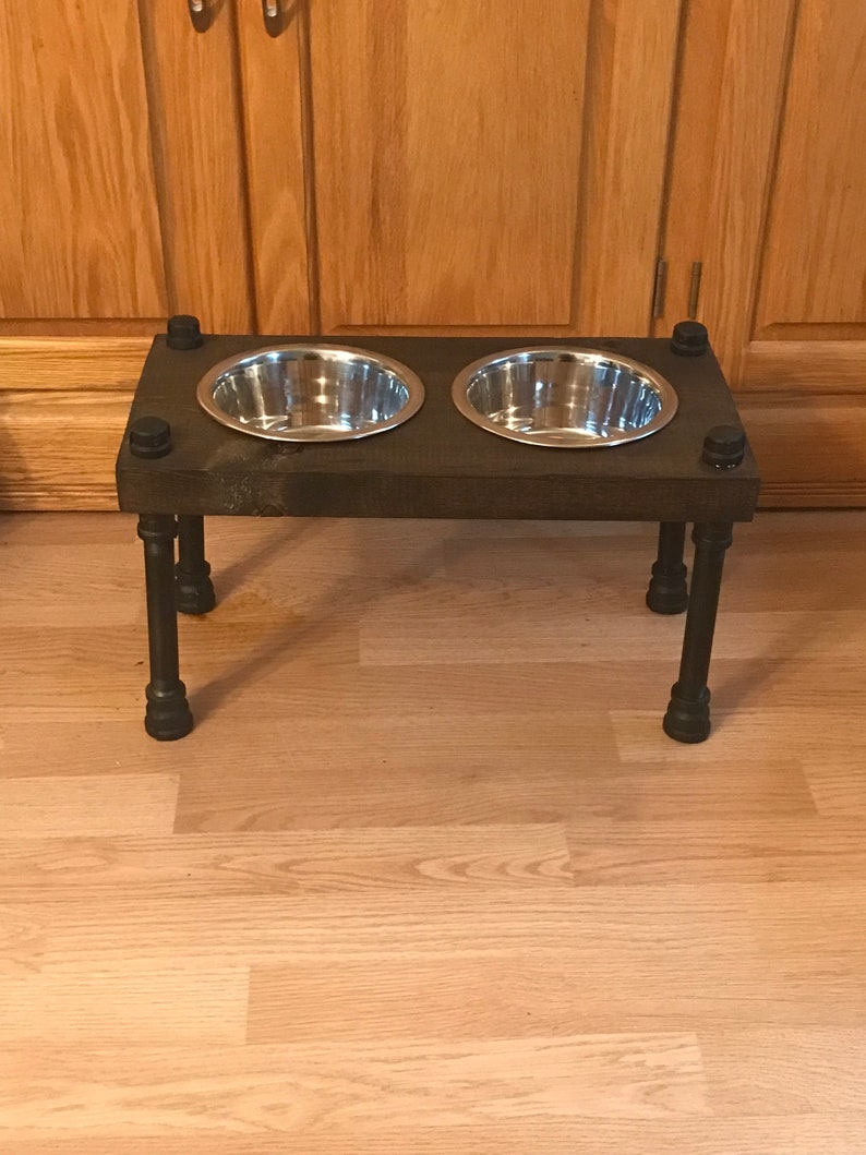 Heavy Duty Industrial style raised dog bowl feeder Retro Etsy