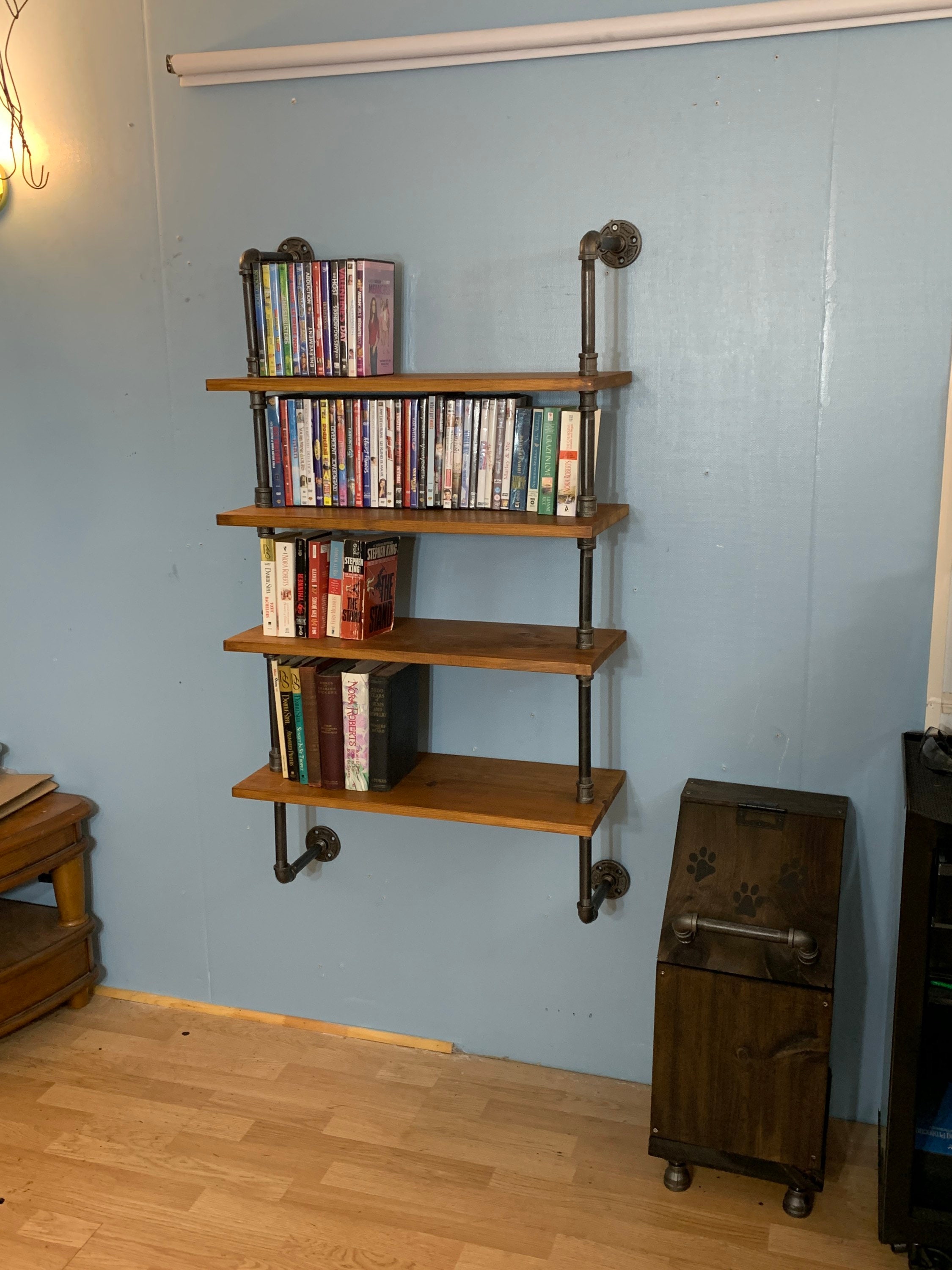 Wall Mount Dvd Rack Book Rack Wall Rack for Dvd Book Case - Etsy
