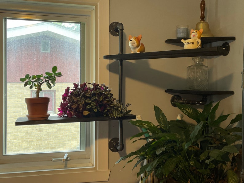 Swivel Pipe Plant or Display Rack Steampunk Swivel Shelf Etsy