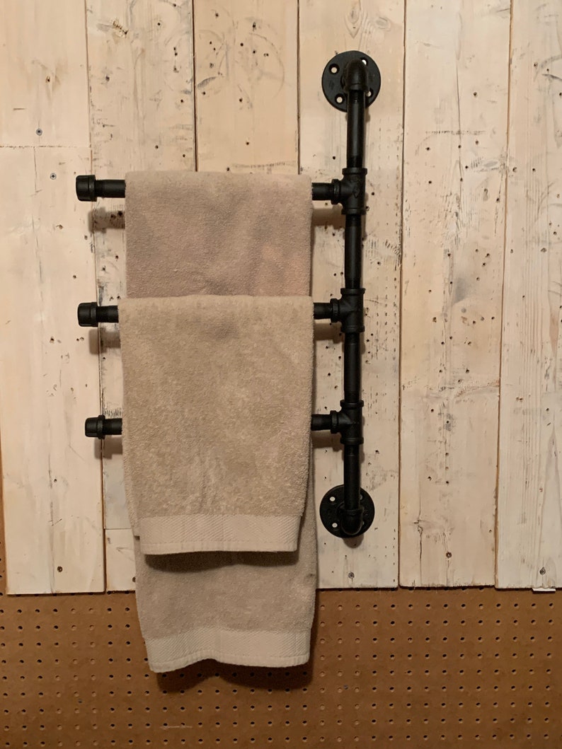 2 or 3 tier swivel pipe towel rack Steampunk swivel towel Etsy